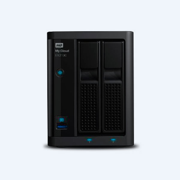 Servidor de almacenamiento NAS Western Digital EX2100, 2 Bahías, USB/Ethernet/Hot Swap, Torre +2 Disco Duro Interno Western Digital Red, 3TB, 3.5