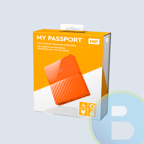 WDBYFT0040BOR-WESN - Disco Duro Externo Portable Western Digital, 4 TB, 2.5, USB 3.0, Naranja