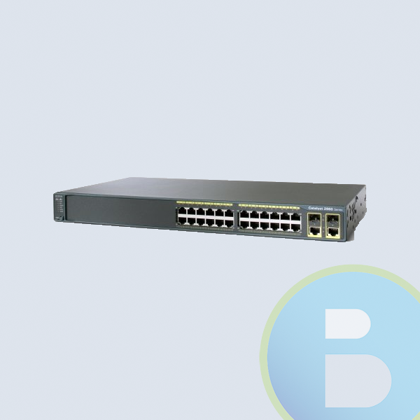 Switch Cisco Catalyst 2960, 24P, Ethernet, 10/100, 2P Dual LAN Base