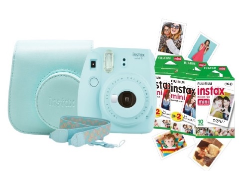 Fujifilm - Cámara instantanea Instax Mini 9 con Funda, Correa más 5 Pack