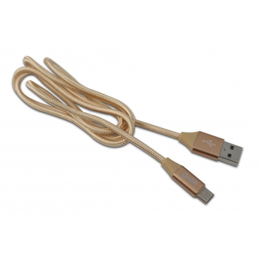 CABLE LIGHTNING GHIA 1.0 MTS USB 2.1 CARGADOR DORADO