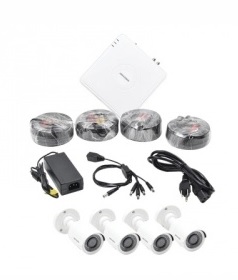 Hikvision Kit de Vigilancia HIK1080KIT8 de 4 Cámaras CCTV y 8 Canales, con Grabadora