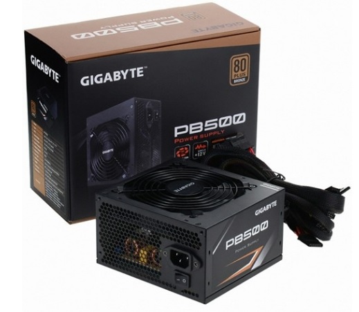 Fuente de Poder Gigabyte PB500 80 PLUS Bronze, 20+4 pin ATX, 120mm, 500W