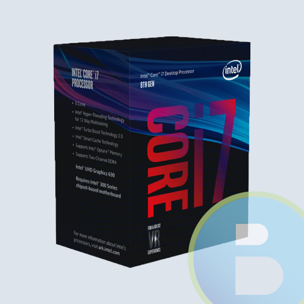 i7-8700K-Coffeelake - Procesador Intel Core i7 8700K, 3,7GHz, Turbo a 4.7Ghz, 6 núcleos, LGA1151, 12 MB
