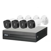KIT DVR 4 CANALES DAHUA COOPER 2 MEGAPIXELES/ 4 CAMARAS B2A21 1080P METALICAS / DVR DE 4 CANALES 1080P LITE / H265+/ 1 CH IP ADICIONAL/ IR 2
