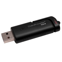 MEMORIA KINGSTON 64GB USB 2.0 ALTA VELOCIDAD / DATATRAVELER 104 NEGRO