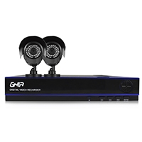 KIT GHIA DVR 4 CH PENTAHIBRIDO 1080P LITE/ HDMI/ VGA 2 CAMARAS BALA METALICAS 720P / CONECTIVIDAD P2P / 2 ROLLOS DE CABLE 18.3 MTS / FUENTE DE PODER