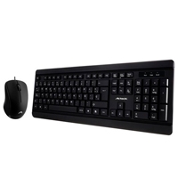 KIT DE TECLADO/MOUSE ALAMBRICO USB ACTECK COLOR NEGRO