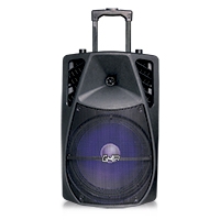 SPK-1747 - BAFLE AMPLIFICADO RECARGABLE BOCINA DE 12 PULG 9700W PMPO PORTATIL CON RUEDAS Y MANIJA RETRACTIL BT/TWS/USB/ MICRO SD/AUX/ LUCES LED