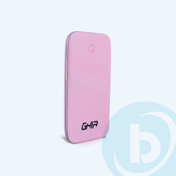 Bateria Portátil GHIA GAC-013, 6000 Mah, USB, Rosa